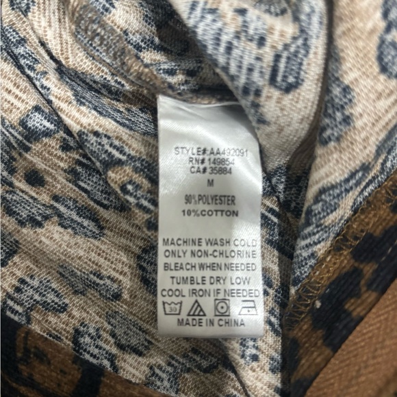 Corded wide leg leopard overalls - Picture 4 of 4